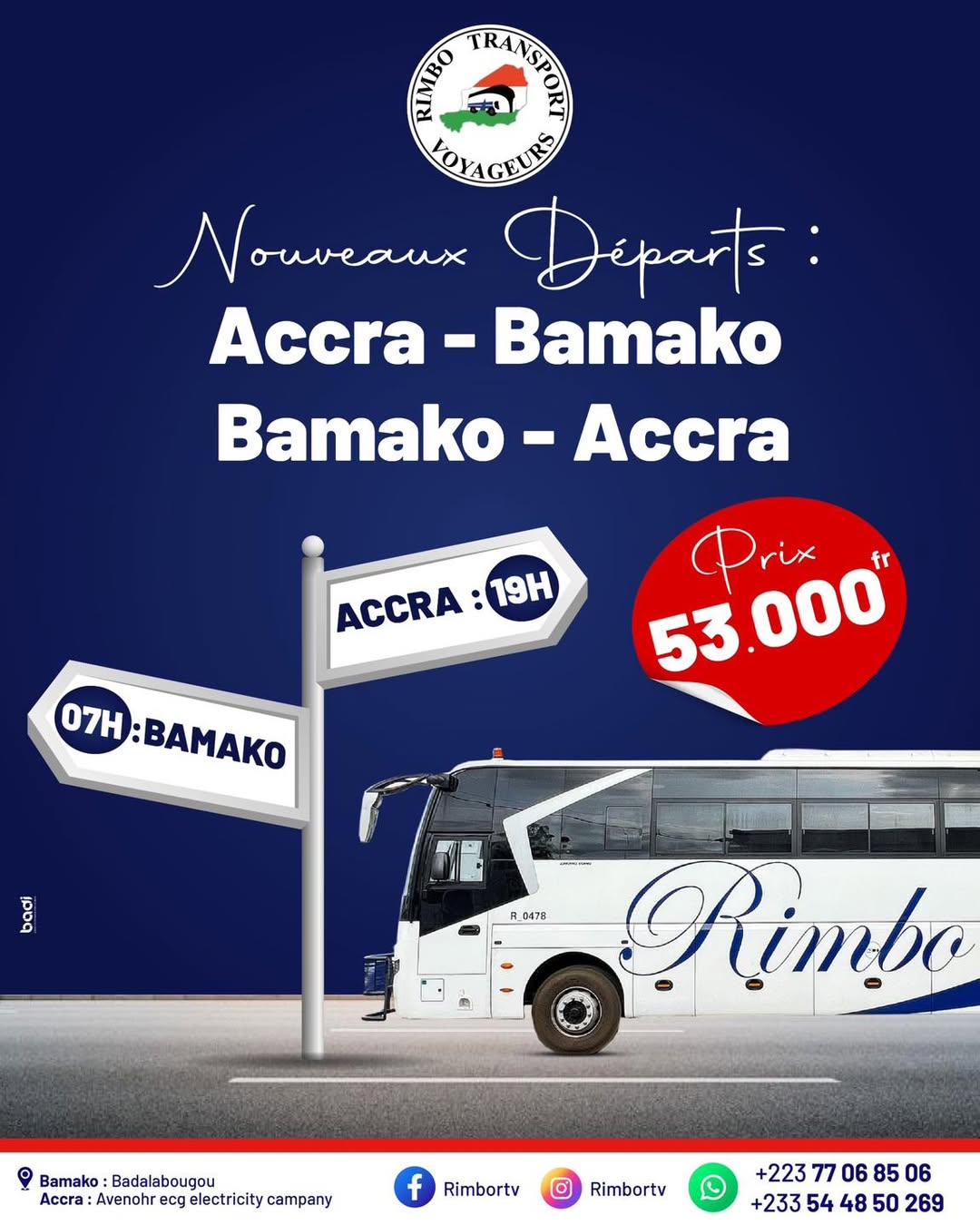 Nouveau départ BAMAKO - Accra